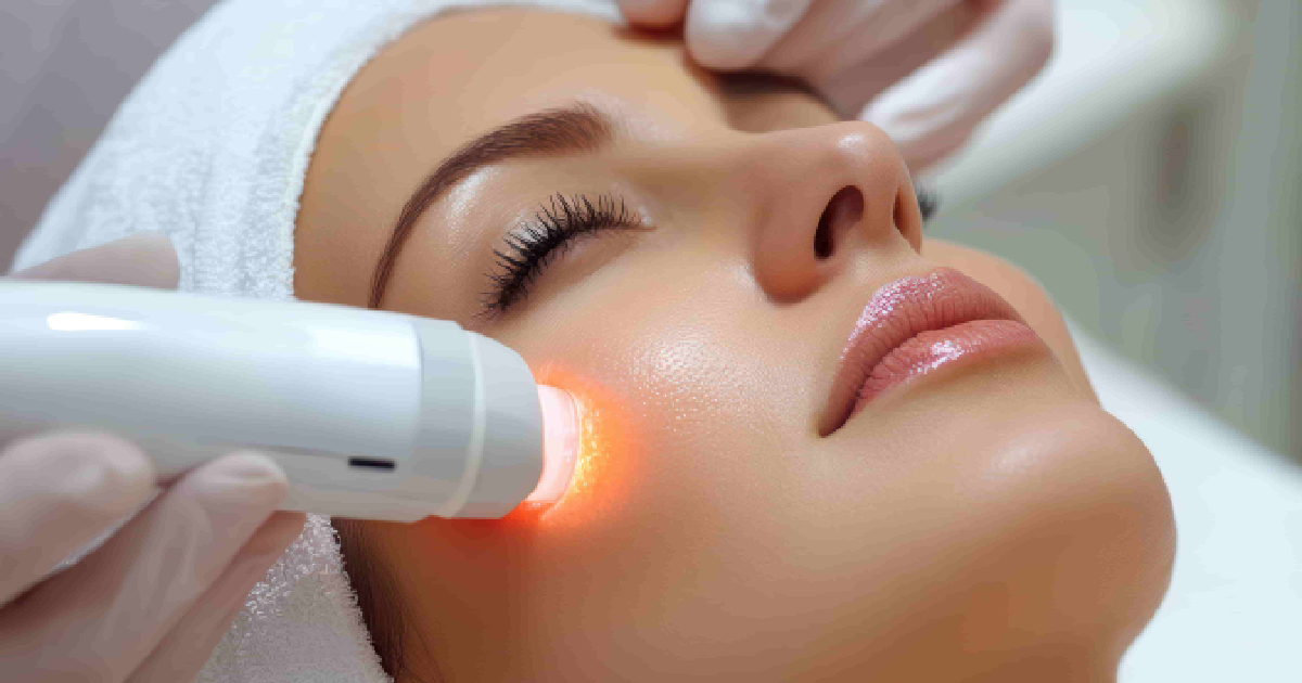 Woman receiving Laser Skin Rejuvenation in Hershey, PA, for smoother, youthful-looking skin